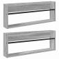 Preview: Magazinregal 2 Stk. Sonoma-Grau 80 x 12 x 30 cm Holzwerkstoff