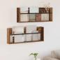 Preview: ARDEBO.de - Magazinregal 2 Stk. Altholz 80 x 12 x 30 cm Holzwerkstoff