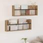 Preview: ARDEBO.de - Magazinregal 2 Stk. Artisan-Eiche 80 x 12 x 30 cm Holzwerkstoff