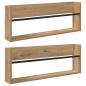 Preview: Magazinregal 2 Stk. Artisan-Eiche 80 x 12 x 30 cm Holzwerkstoff