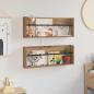 Preview: Magazinregal 2 Stk. Artisan-Eiche 80 x 12 x 30 cm Holzwerkstoff