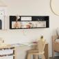 Preview: Magazinregal mit Regal Schwarz Eichen-Optik 100 x 12 x 30 cm