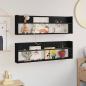 Preview: Magazinregal 2 Stk. Schwarz Eichen-Optik 100 x 12 x 30 cm