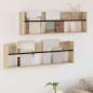 Preview: ARDEBO.de - Magazinregal 2 Stk. Sonoma-Eiche 100 x 12 x 30 cm Holzwerkstoff