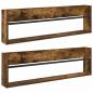 Preview: Magazinregal 2 Stk. Räuchereiche 100 x 12 x 30 cm Holzwerkstoff