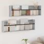 Preview: ARDEBO.de - Magazinregal 2 Stk. Sonoma-Grau 100 x 12 x 30 cm Holzwerkstoff