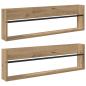 Preview: Magazinregal mit Regal 2 Stk. Artisan-Eiche 100 x 12 x 30 cm