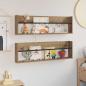 Preview: Magazinregal mit Regal 2 Stk. Artisan-Eiche 100 x 12 x 30 cm