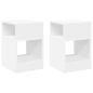 Preview: Beistelltisch 2 stk. Wei? 30,5 x 30 x 45 cm Holzwerkstoff