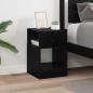 Preview: Beistelltisch Schwarz Eichen-Optik 30,5 x 30 x 45 cm