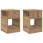 Preview: Beistelltisch 2 stk. Artisan-Eiche 30,5 x 30 x 45 cm