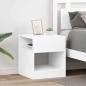 Preview: ARDEBO.de - Beistelltisch 2 stk. Wei? 40,5 x 40 x 45 cm Holzwerkstoff