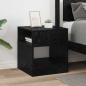 Preview: Beistelltisch Schwarz Eichen-Optik 40,5 x 40 x 45 cm