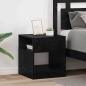 Preview: ARDEBO.de - Beistelltisch 2 stk. Schwarz Eichen-Optik 40,5 x 40 x 45 cm