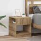 Preview: ARDEBO.de - Beistelltisch 2 stk. Artisan-Eiche 40,5 x 40 x 45 cm