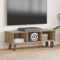 Preview: ARDEBO.de - TV-Ständer 100 x 35 x 35 cm Artisan-Eiche Holzwerkstoff