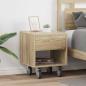 Preview: ARDEBO.de - Nachttisch 2 stk. Sonoma-Eiche 40,5 x 40 x 48 cm Holzwerkstoff