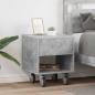 Preview: ARDEBO.de - Nachttisch 2 stk. Beton Grau 40,5 x 40 x 48 cm Holzwerkstoff