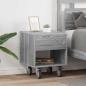 Preview: ARDEBO.de - Nachttisch 2 stk. Graues Sonoma 40,5 x 40 x 48 cm Holzwerkstoff