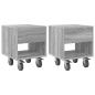 Preview: Nachttisch 2 stk. Graues Sonoma 40,5 x 40 x 48 cm Holzwerkstoff