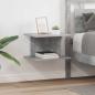 Preview: ARDEBO.de - Nachttisch 2 stk. Beton Grau 40 x 30 x 25 cm Holzwerkstoff