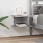Preview: ARDEBO.de - Nachttisch 2 stk. Graues Sonoma 40 x 30 x 25 cm Holzwerkstoff