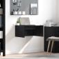 Preview: ARDEBO.de - Wandtisch Schwarz Eichen-Optik Holzwerkstoff 60 x 45 x 30 cm