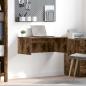 Preview: ARDEBO.de - Wandtisch Geräucherte Eiche Holzwerkstoff 80 x 45 x 30 cm