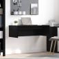 Preview: ARDEBO.de - Wandtisch Schwarz Eichen-Optik Holzwerkstoff 100 x 45 x 30 cm