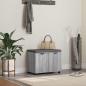 Preview: ARDEBO.de - Flurbank mit Kissen mit Regal Graues Sonoma 60 x 38 x 46 cm