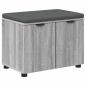 Preview: Flurbank mit Kissen mit Regal Graues Sonoma 60 x 38 x 46 cm
