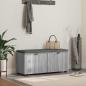 Preview: ARDEBO.de - Flurbank mit Kissen mit Regal Graues Sonoma 100 x 38 x 46 cm