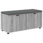 Preview: Flurbank mit Kissen mit Regal Graues Sonoma 100 x 38 x 46 cm