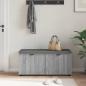 Preview: Flurbank mit Kissen mit Regal Graues Sonoma 100 x 38 x 46 cm