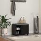 Preview: ARDEBO.de - Flurbank mit Kissen mit Regal Schwarze Eiche 60 x 38 x 46 cm
