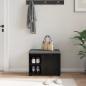 Preview: Flurbank mit Kissen mit Regal Schwarze Eiche 60 x 38 x 46 cm