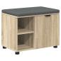 Preview: Flurbank mit Kissen mit Regal Sonoma-Eiche 60 x 38 x 46 cm