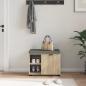 Preview: Flurbank mit Kissen mit Regal Sonoma-Eiche 60 x 38 x 46 cm