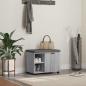 Preview: ARDEBO.de - Flurbank mit Kissen mit Regal Graues Sonoma 60 x 38 x 46 cm