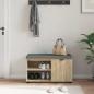 Preview: Flurbank mit Kissen mit Regal Sonoma-Eiche 80 x 38 x 46 cm