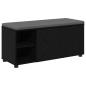 Preview: Flurbank mit Kissen mit Regal Schwarze Eiche 100 x 38 x 46 cm