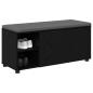 Preview: Flurbank mit Kissen mit Regal Schwarze Eiche 100 x 38 x 46 cm
