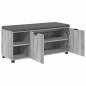 Preview: Flurbank mit Kissen mit Regal Graues Sonoma 100 x 38 x 46 cm