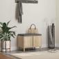 Preview: ARDEBO.de - Flurbank mit Kissen mit Speicher Sonoma-Eiche 60 x 38 x 46 cm