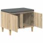 Preview: Flurbank mit Kissen mit Speicher Sonoma-Eiche 60 x 38 x 46 cm