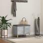 Preview: ARDEBO.de - Flurbank mit Kissen mit Speicher Betongrau 60 x 38 x 46 cm