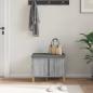 Preview: Flurbank mit Kissen mit Speicher Graues Sonoma 60 x 38 x 46 cm