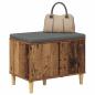 Preview: Flurbank mit Kissen mit Speicher Altholz 60 x 38 x 46 cm