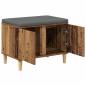 Preview: Flurbank mit Kissen mit Speicher Altholz 60 x 38 x 46 cm