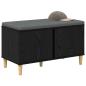 Preview: Flurbank mit Kissen mit Speicher Schwarze Eiche 80 x 38 x 46 cm